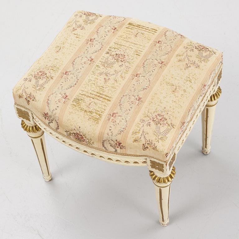 A Gustavian stool by joseph Ruste (1772-1792) late 18th Century.