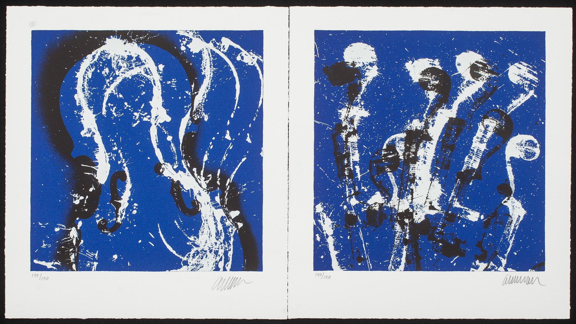 FERNANDEZ ARMAN, 2 st, färgserigrafier, signerade och numrerade 140/150 resp. 139/150.