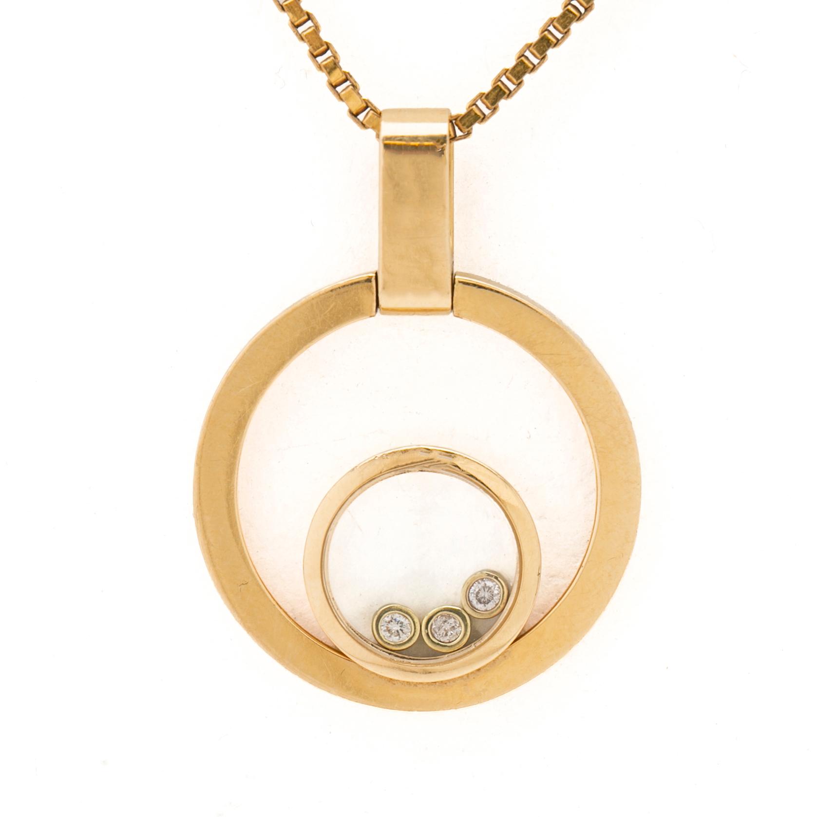 Collier med hänge, 18k med briljanter.
