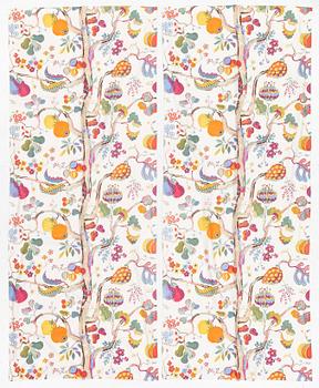 Josef Frank, curtains, a pair, "Vegetable Tree", Svenskt Tenn.