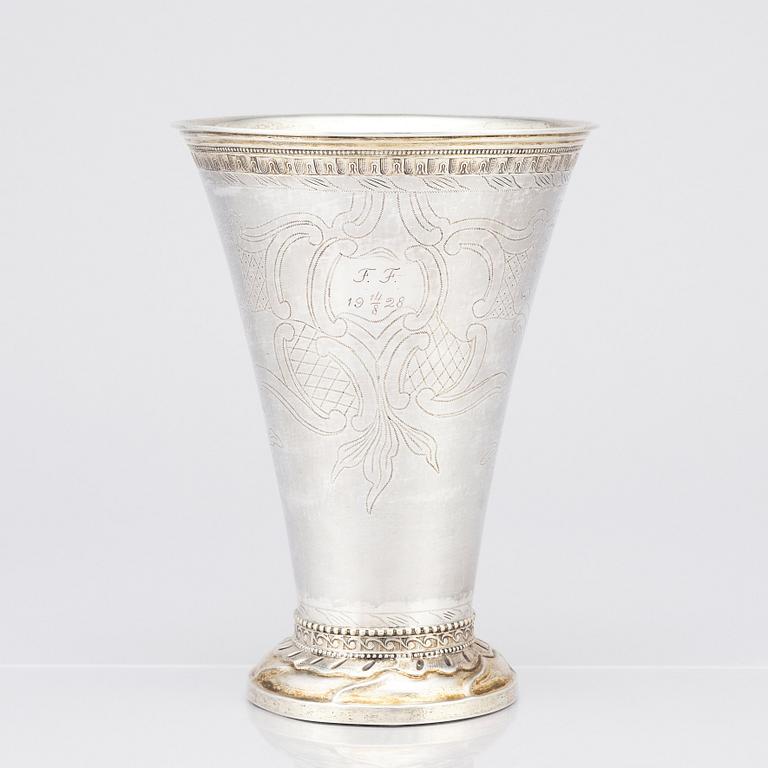 Erik Enander, bägare, silver, Uppsala 1786.