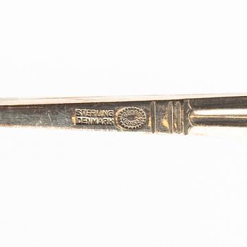 Johan Rohde, Serving utensils 3 dlr, sterling silver "Konge/Acorn", Georg Jensen, Denmark, after 1945.