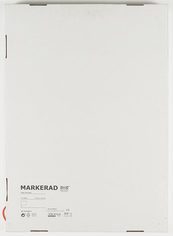 Virgil Abloh, light box,Mona Lisa backlit,  Markerad IKEA 2018.