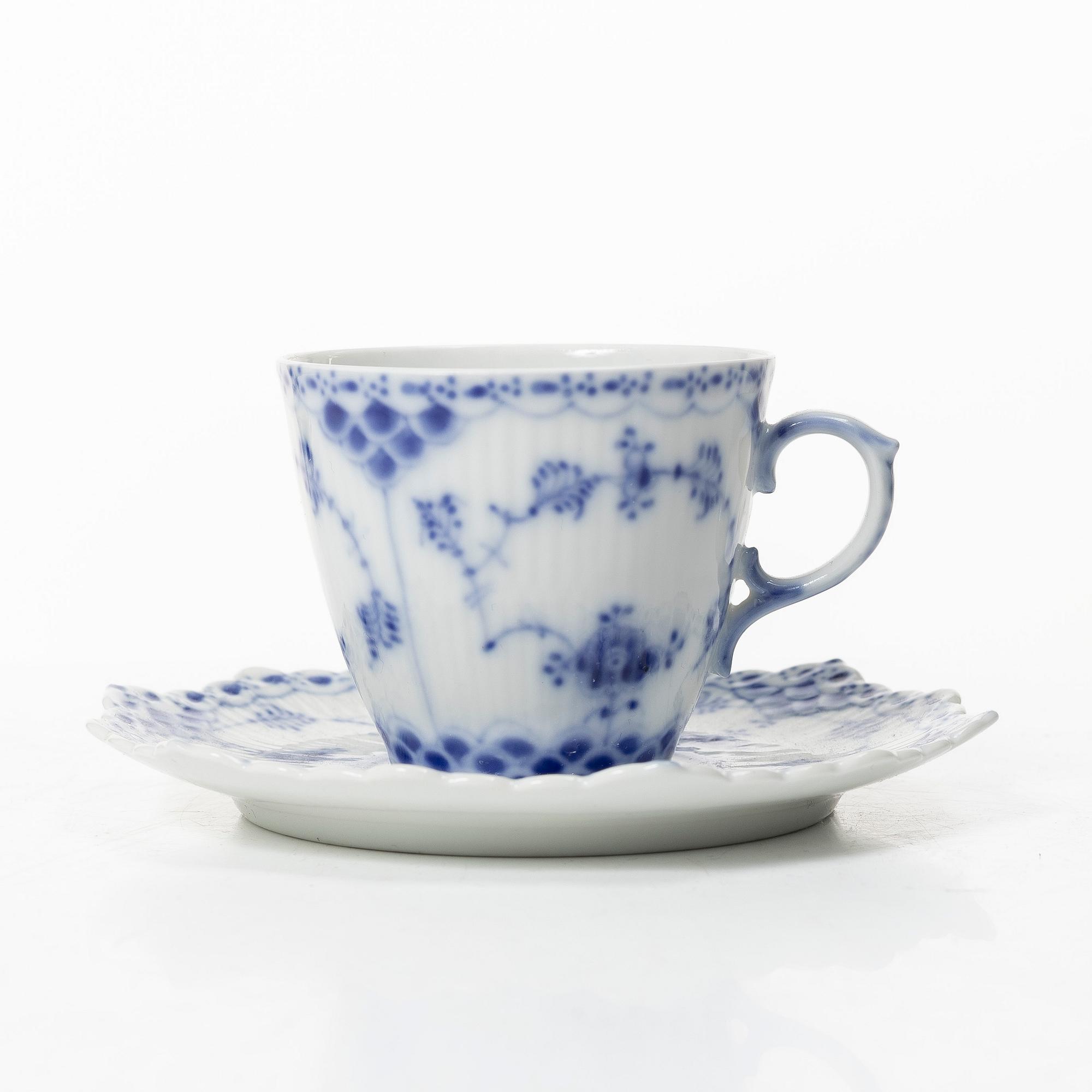 Royal Copenhagen, kaffeservis, 10 delar, "Musselmalet", Danmark.