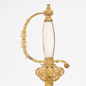Official's sword, Swedish, 19th century, with scabbard.