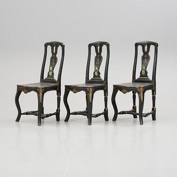 STOLAR, 3 st, senbarock, 1700-tal.