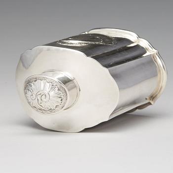 Johan Collin, teburk, stor, silver, Stockholm 1745. Senbarock.