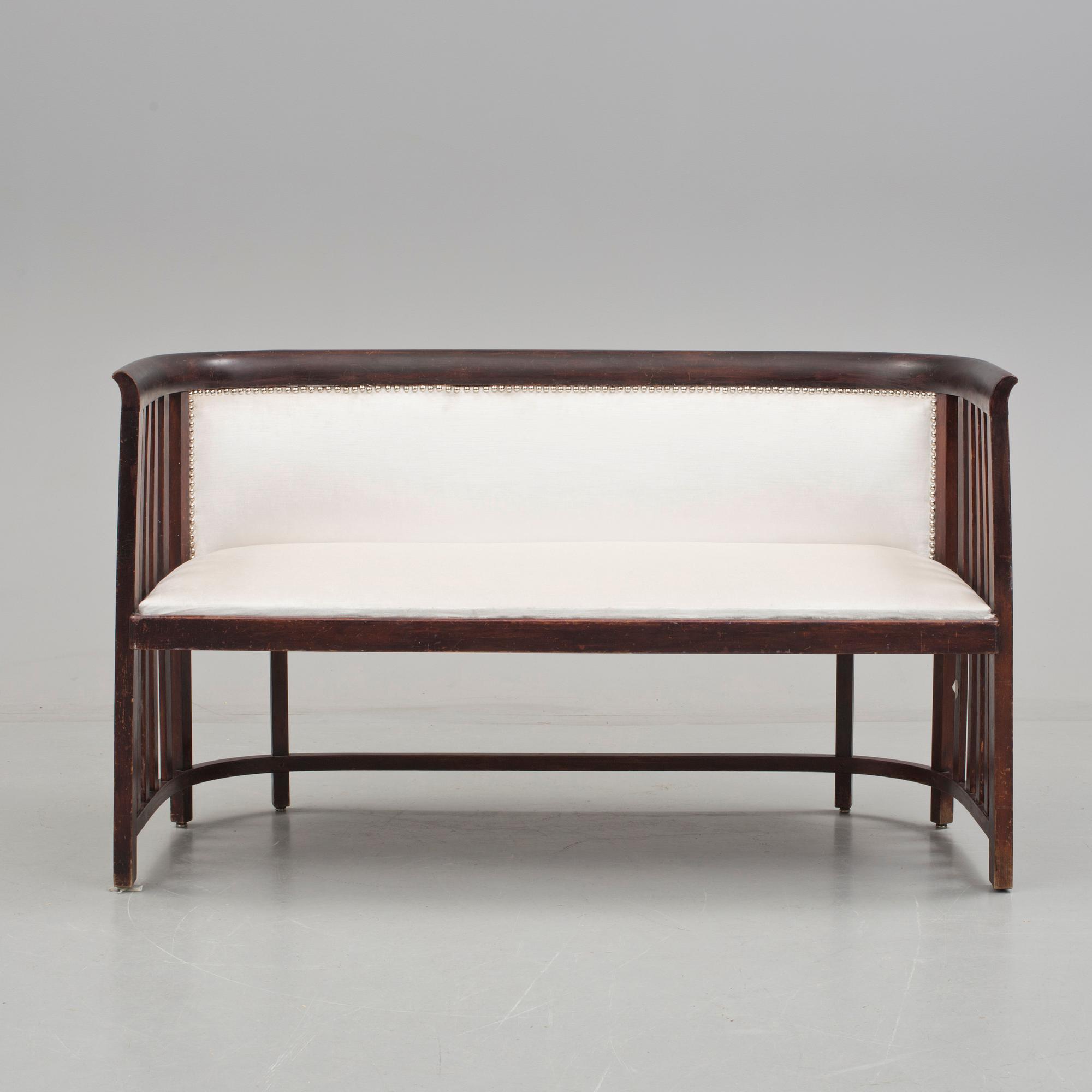A sofa by Josef Hoffmann, probably. Vienna, early 20th century.