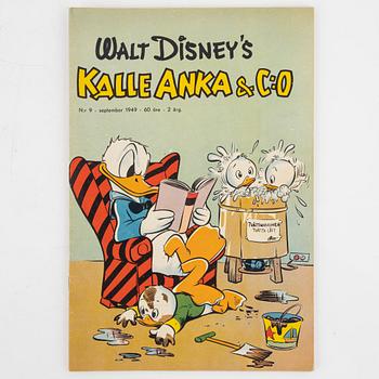 "Kalle Anka & Co, 12 st, komplett årgång 1949.