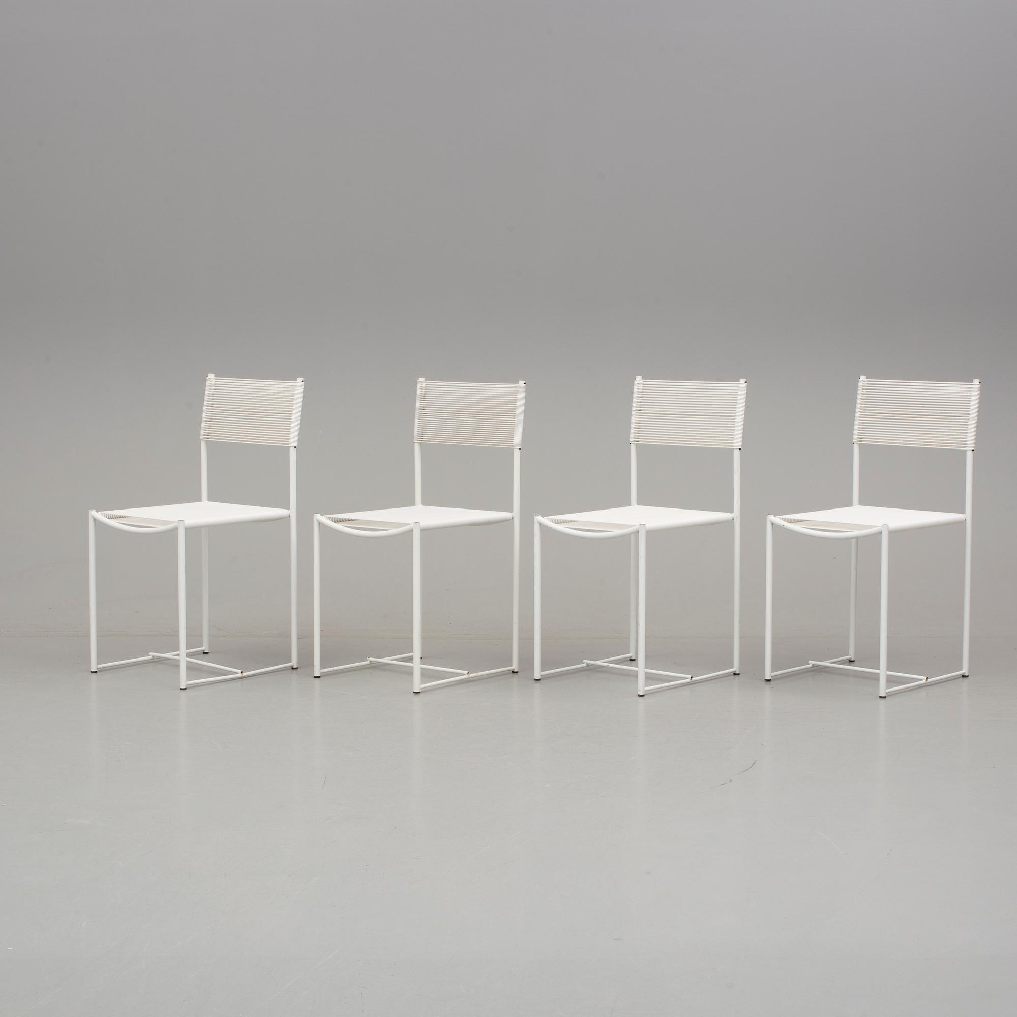 GIANDOMENICO BELOTTI, stolar, 4 st, "Spaghetti", Alias, Italien, modellen formgiven 1960.