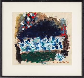 OLLE BONNIÉR, gouache on paper, signed and dated -46.