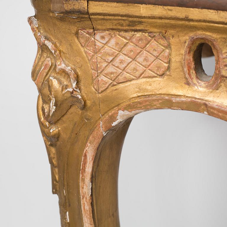 A rococo style console table,