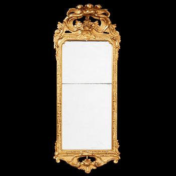 565. A Swedish Rococo 18th century mirror.