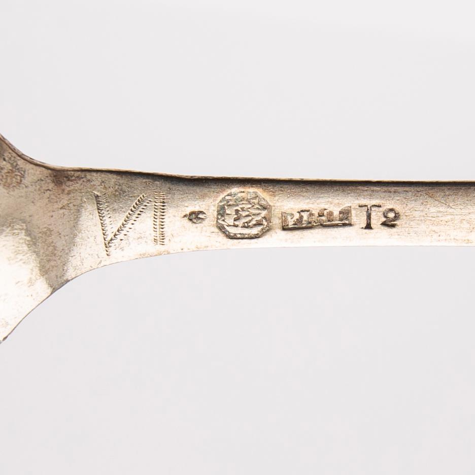 Spoons, 4 pcs, including Carl Fredrik Seseman and Peter Pihl, 18th/19th century.