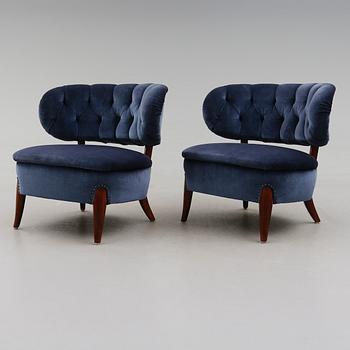 FÅTÖLJER, 1 par, "Schulz", Otto Schulz, Jio Möbler, omkring 1900-talets mitt.