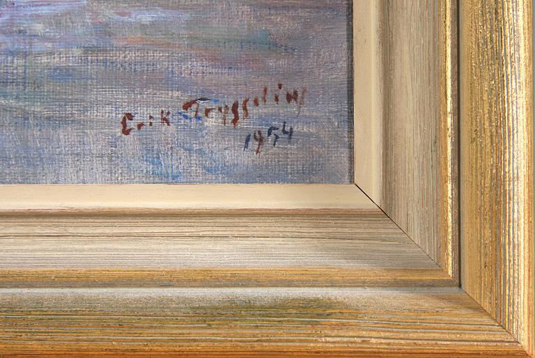 ERIK TRYGGELIN, olja på pannå, sign.