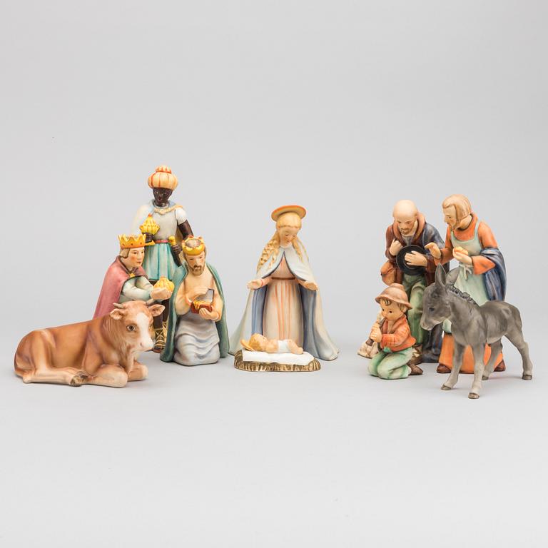 KRUBBFIGURER, 10 st, porslin, MJ Hummel, Goebel, 1900-talets mitt/andra hälft.