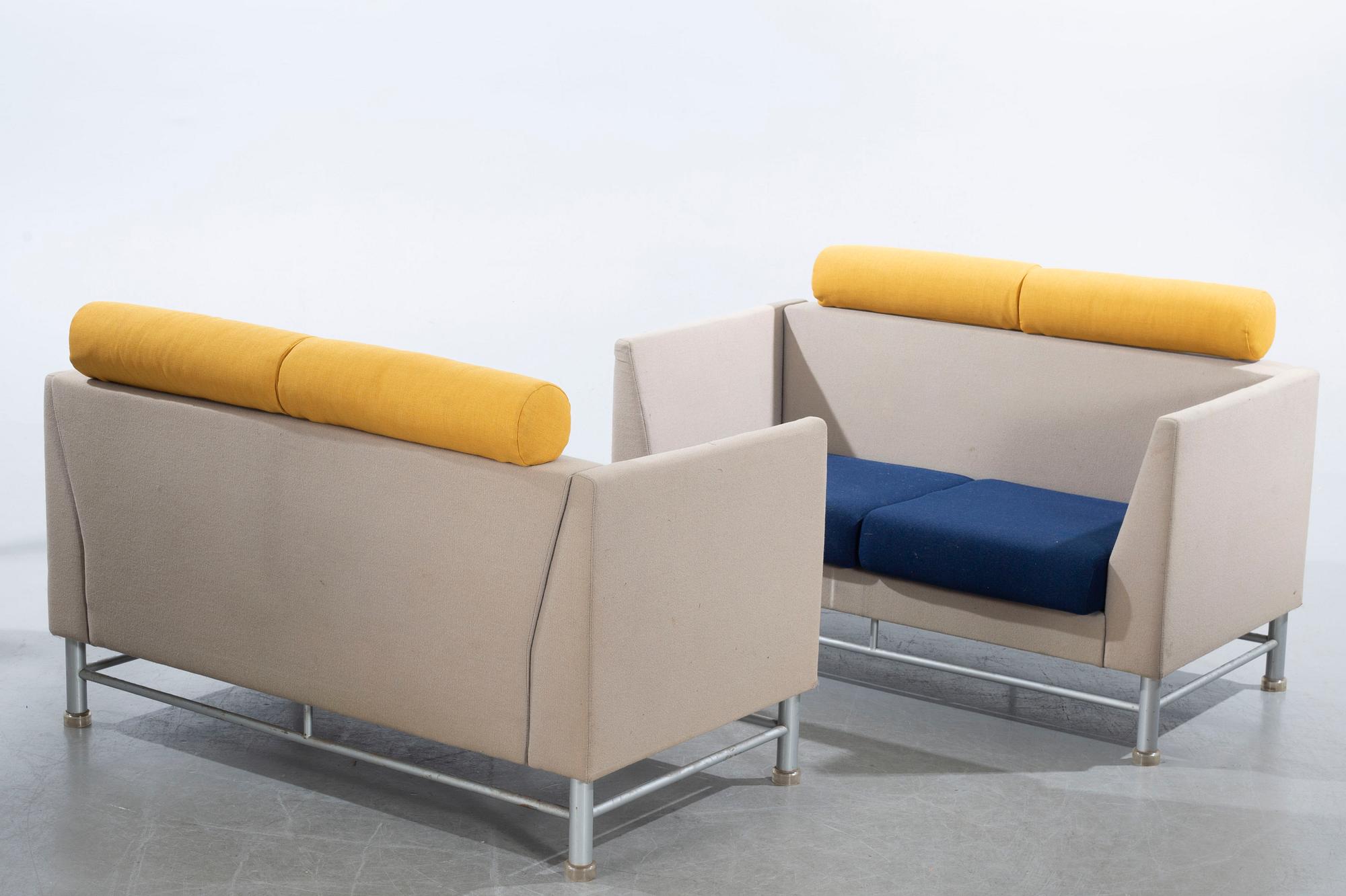 ETTORE SOTTSASS, a 3 piece sofa suit "Eastside" for Knoll Memphis design, 1980's.