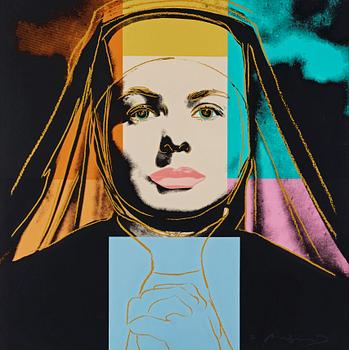 Andy Warhol, "The Nun", from; "Three portraits of Ingrid Bergman".