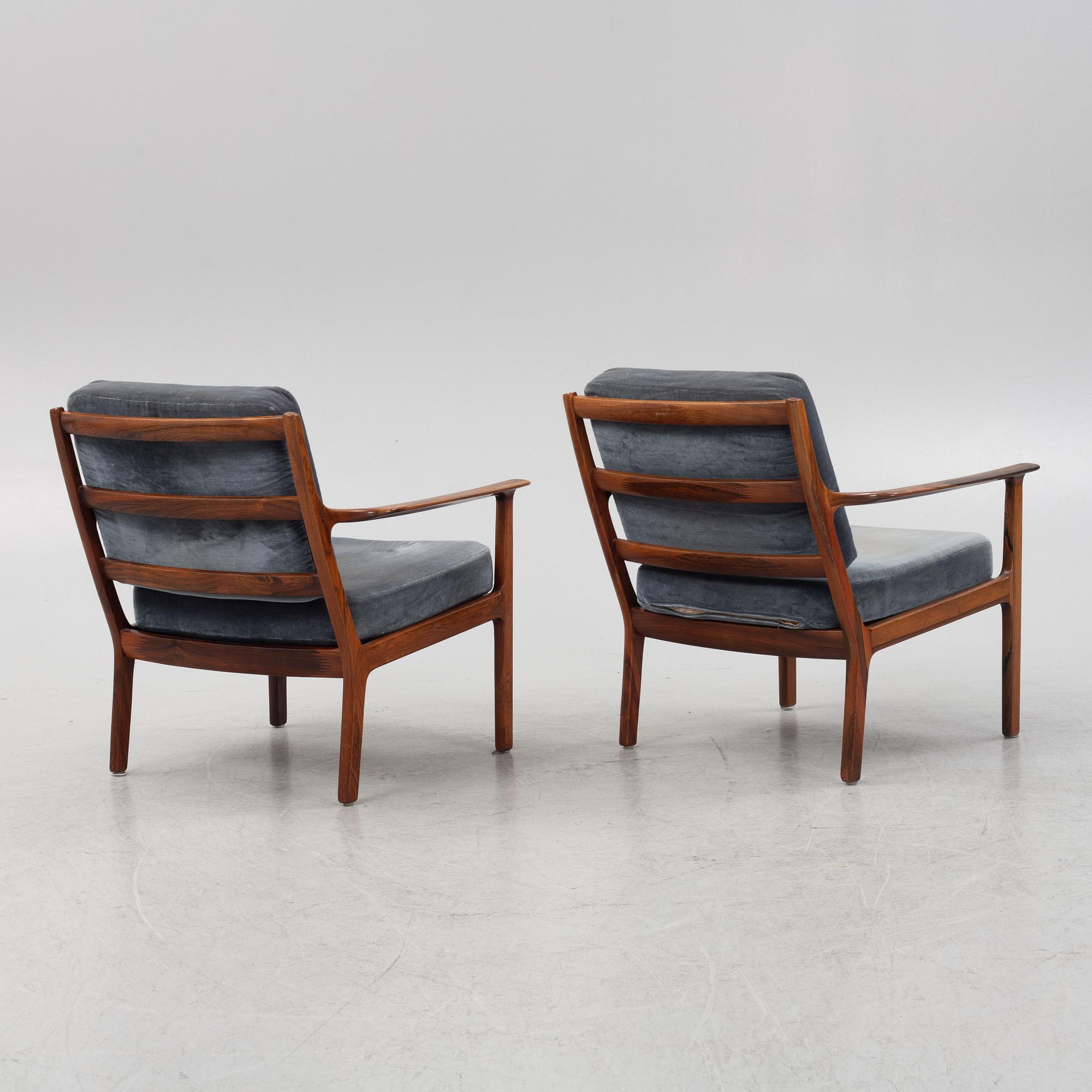 Fredrik A.Kayser, a pair of "Nr 935" armchairs, Vatne Möbler, Norway, 1960's/70's.