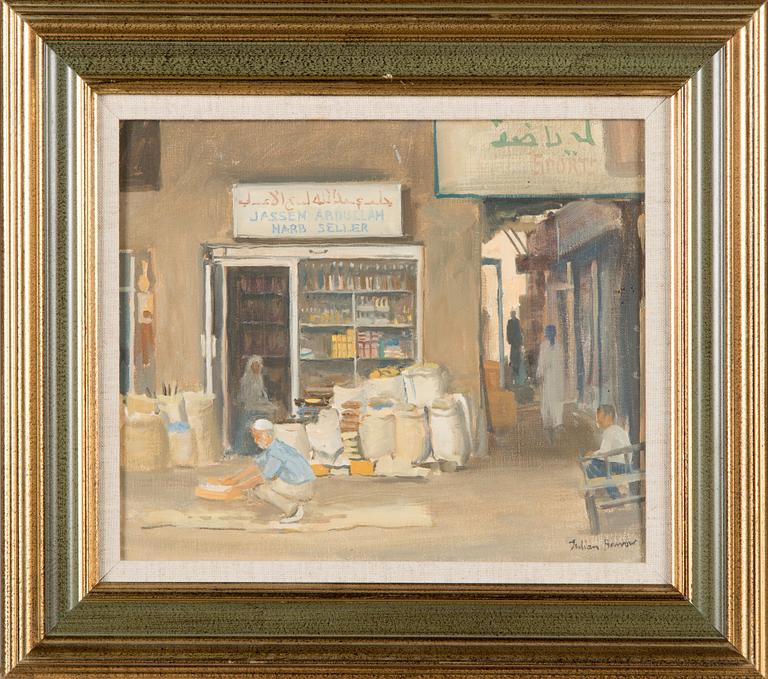 Julian Barrow, oil on canvas, signed.