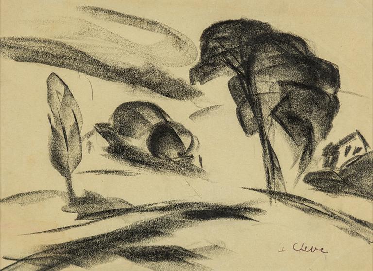 AGNES CLEVE, pencil on paper. Signed with stamp A Cleve.