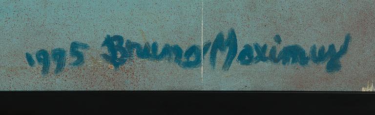 Bruno Maximus, oil on board, signed and dated 1995.