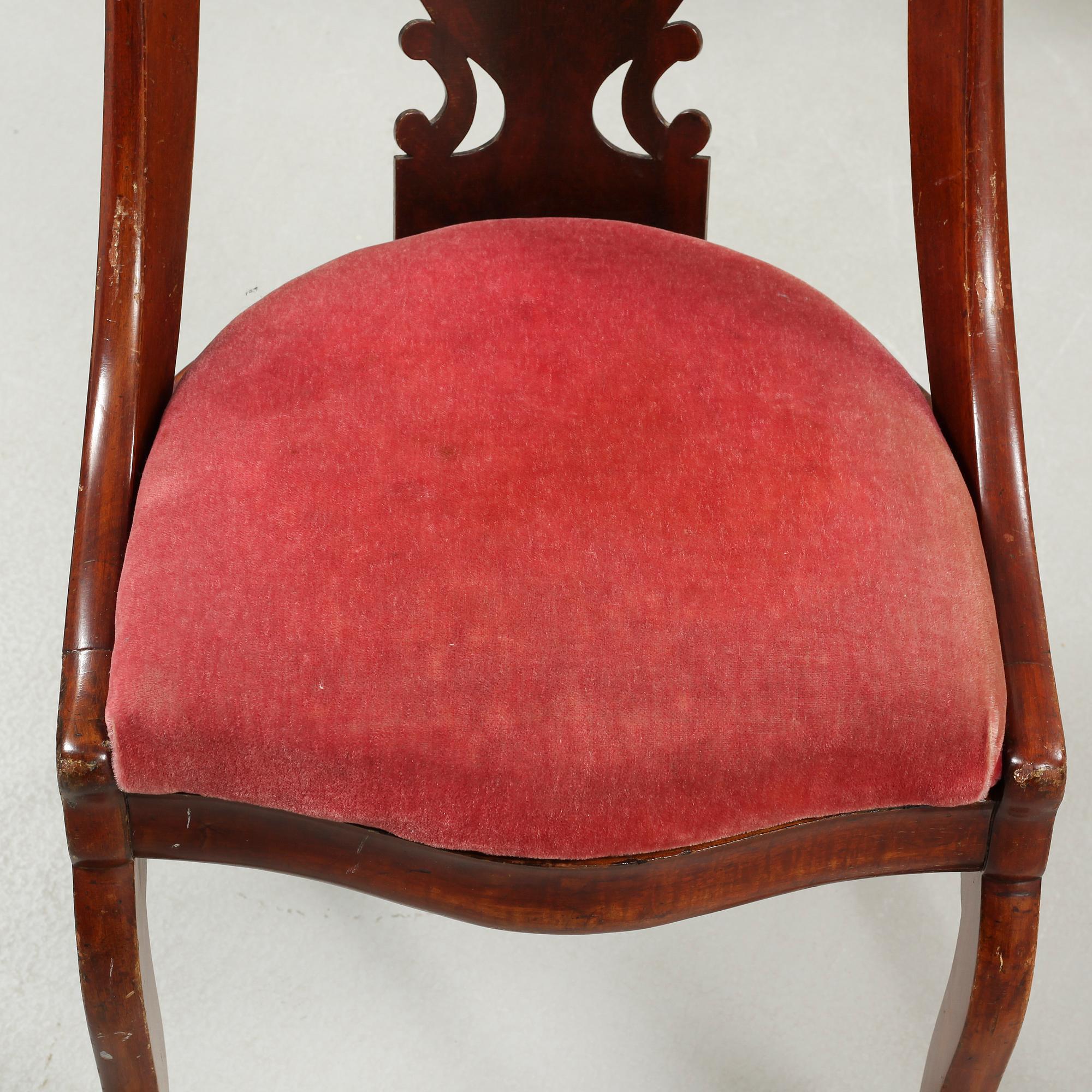 STOLAR, 4 st, s k Göteborgsstolar, 1800-tal.