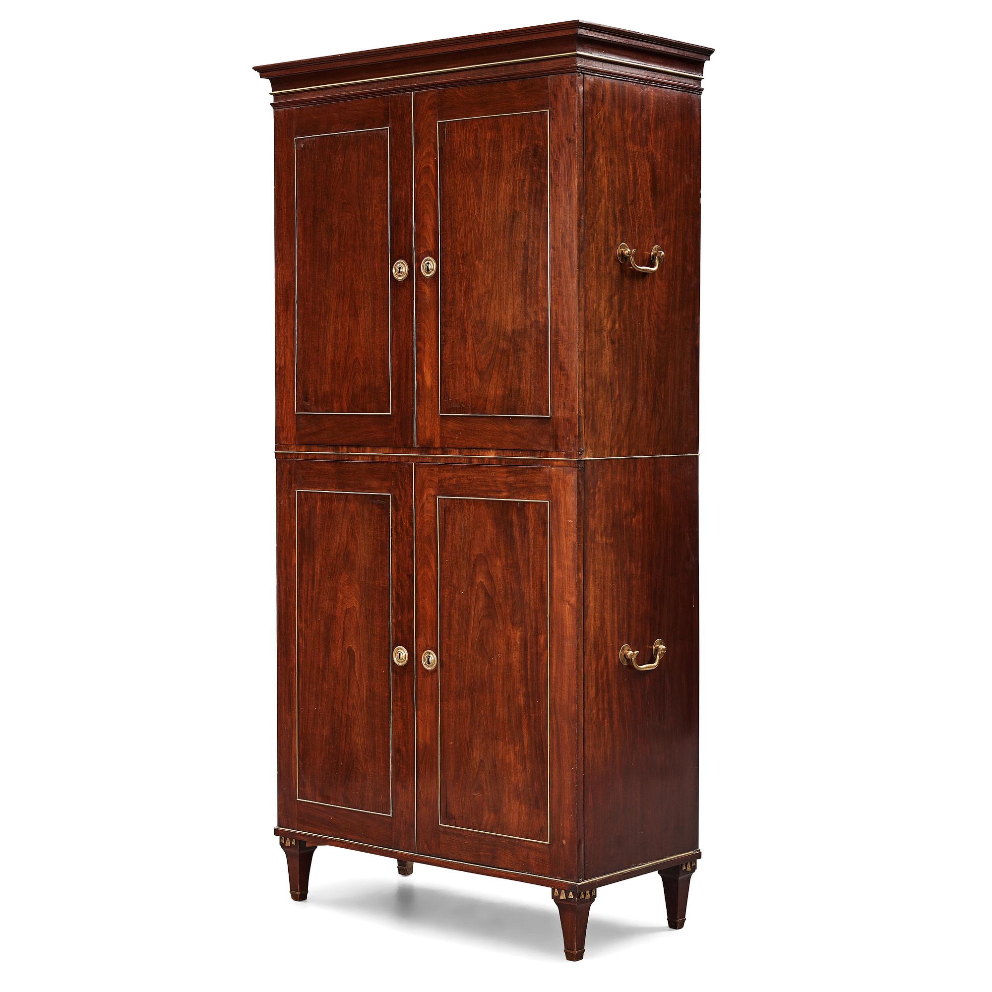 A late Gustavian mahogny cupboard.