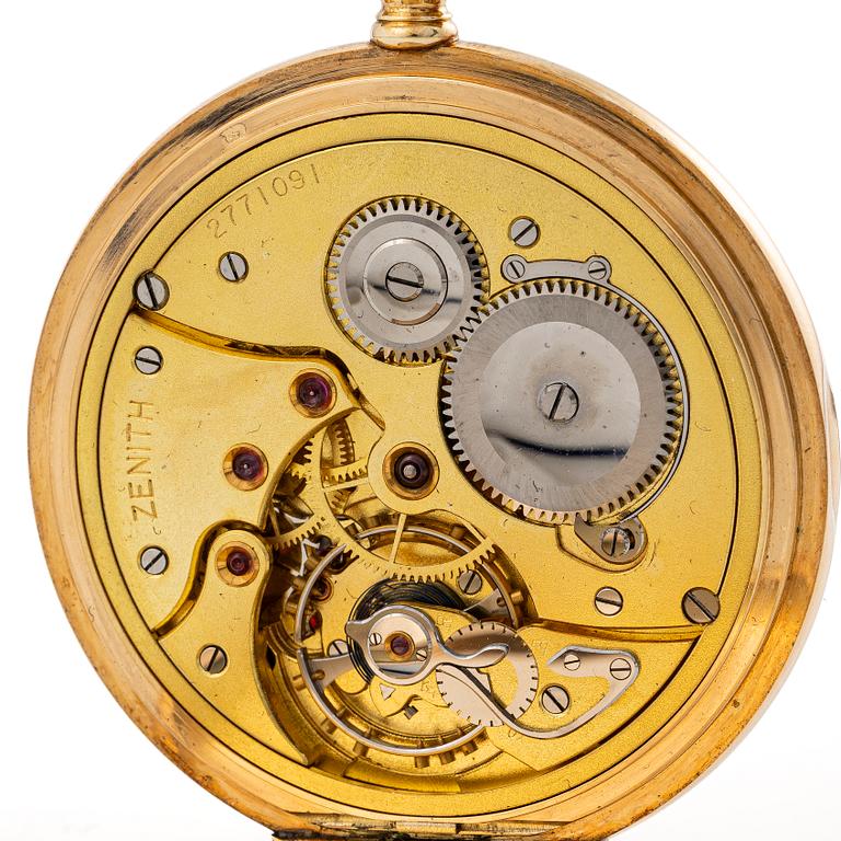Zenith, pocket watch, hunter case, 51 mm.