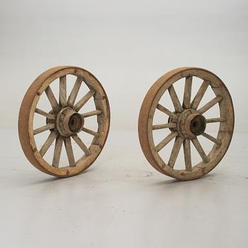 VAGNSHJUL, ett par, omkring sekelskiftet 1900.