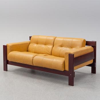 A set of two leather sofas with an easy chair from  Percival Lafer,  Lafer SA, late 20th century.