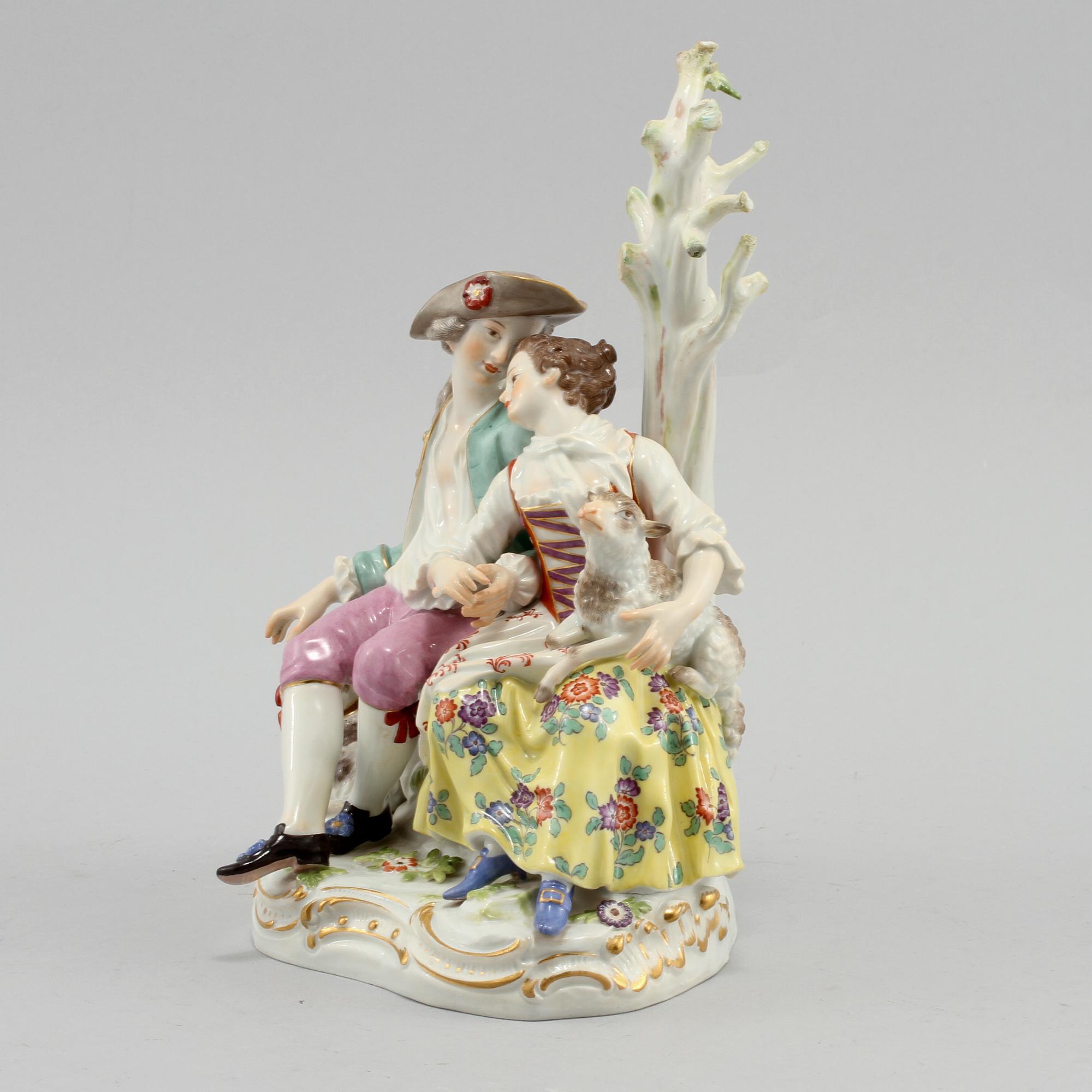 FIGURIN, porslin, Meissen, 1900-tal första kvartal.