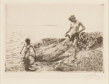 ANDERS ZORN, etching, 1913, signed in pencil.