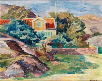 478. Birger Simonsson, Hus i bergsglänta, Västkusten.