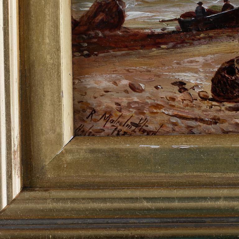 ROBERT MALCOLM LLOYD, olja på pannå, signerad och daterad 1884.