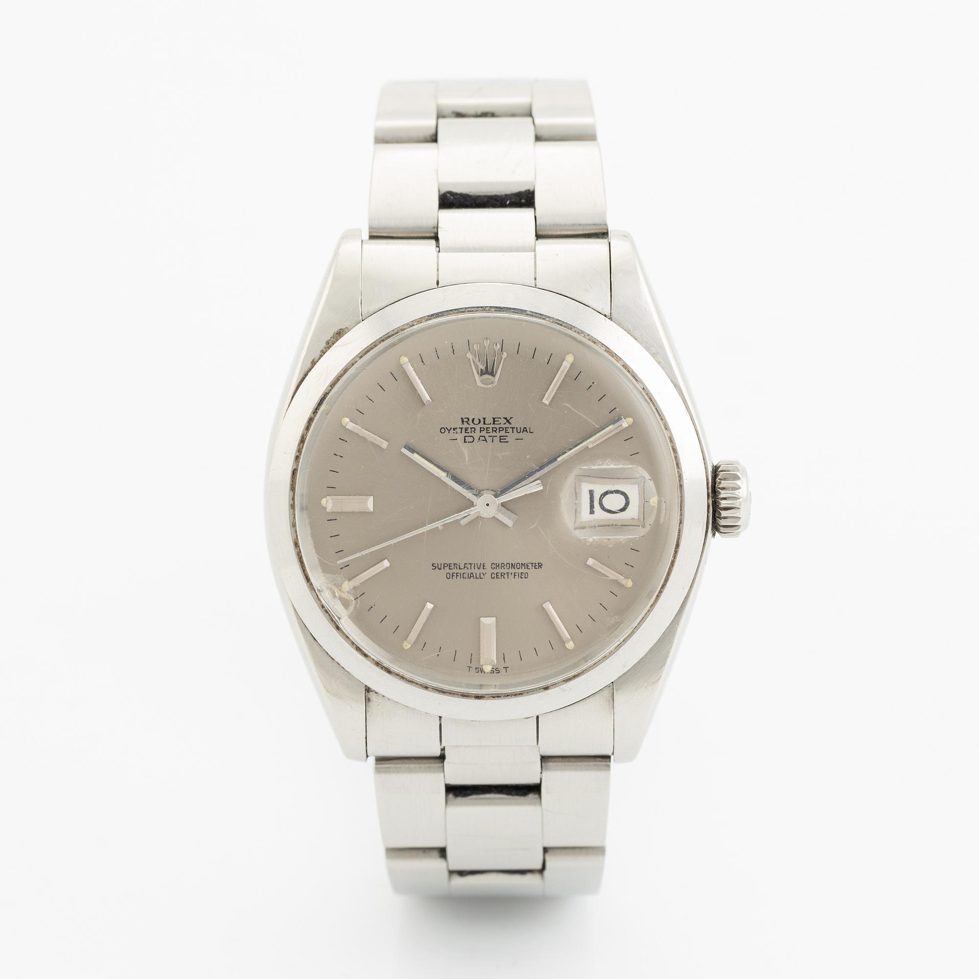 Rolex, Date, wristwatch, 34 mm.