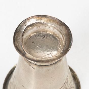 Five Swedish silver beakers, 18th/19th century.