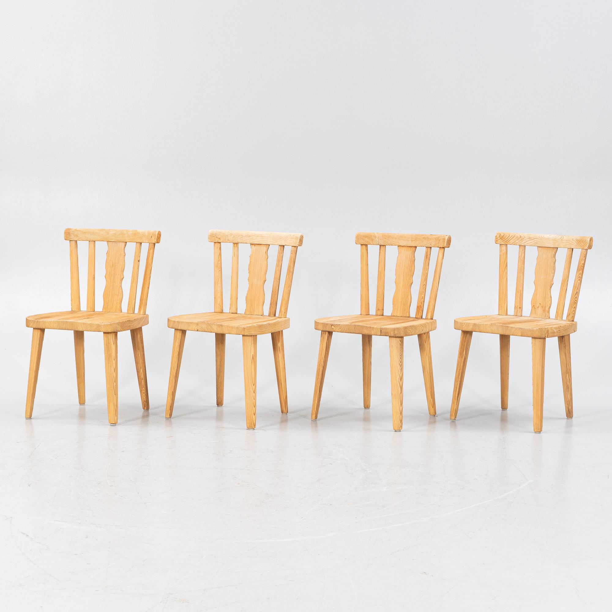 Stolar, 4 st, Åby Möbelfabrik, 1940-tal.