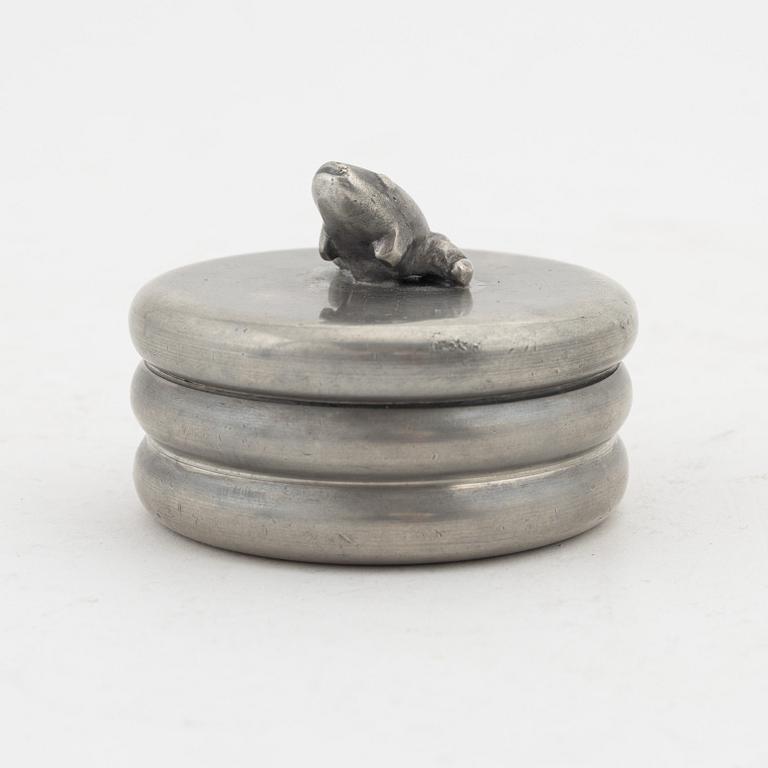 Estrid Ericson, probably, a pewter box, Firma Svenskt Tenn, Stockholm 1932, model 433.