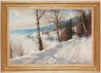 Peder Mork Mönsted, Winter scene from Vignaes.