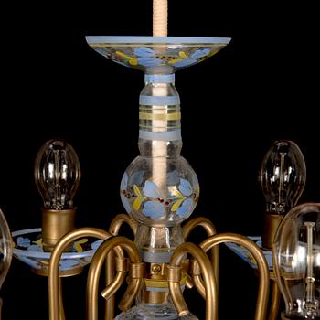 Paavo Tynell,  A 1940s '1752' chandelier, for Taito and Kauklahden Lasitehdas, Finland.