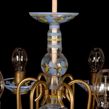 Paavo Tynell,  A 1940s '1752' chandelier, for Taito and Kauklahden Lasitehdas, Finland.