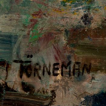 AXEL TÖRNEMAN, olja på pannå. Signerad.