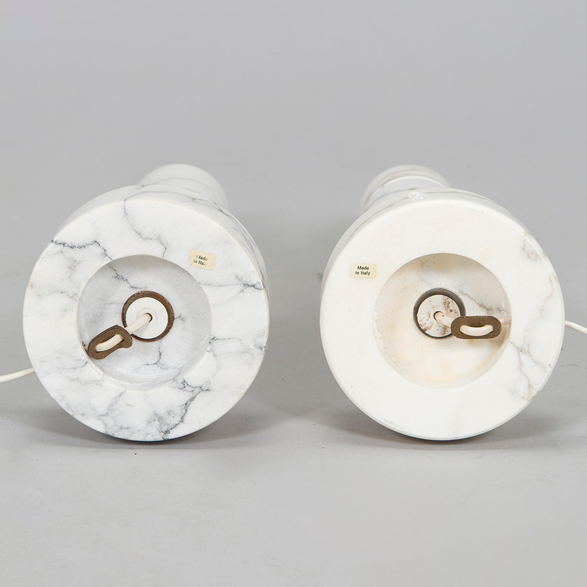 A pair of late 20th century table lamps, Italy.