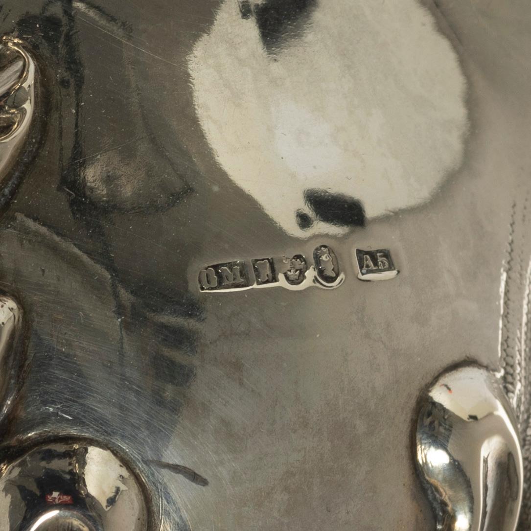 Gustaf Möllenborg, a pair of neo-rococo silver candle sticks, Stockholm, Sweden, 1855.