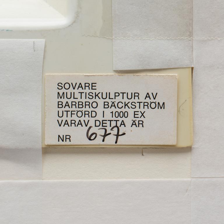 BARBRO BÄCKSTRÖM, relief, plats, etikettmärkt 677/1000.