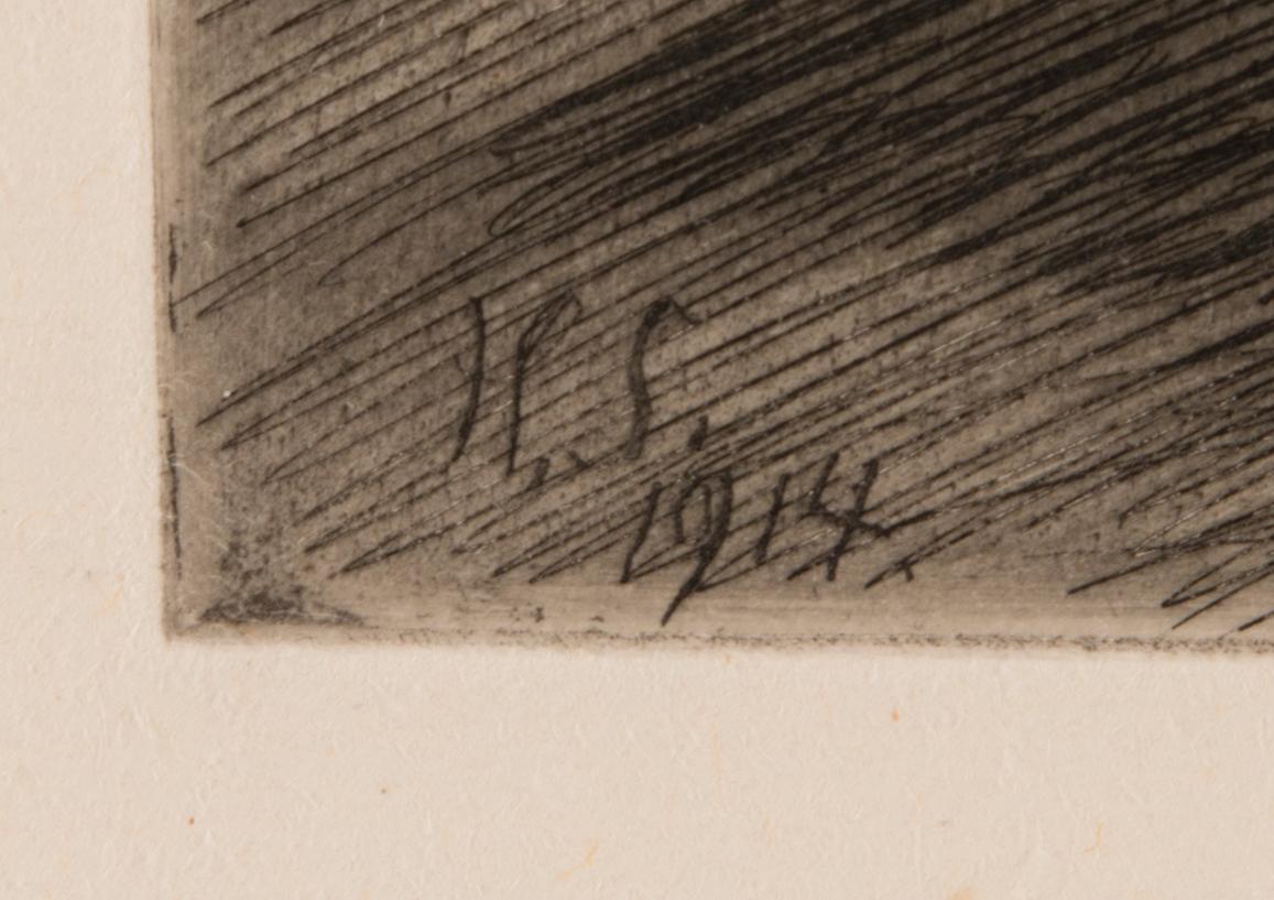 HUGO SIMBERG, etching, signed and dated 1914 in the plate.