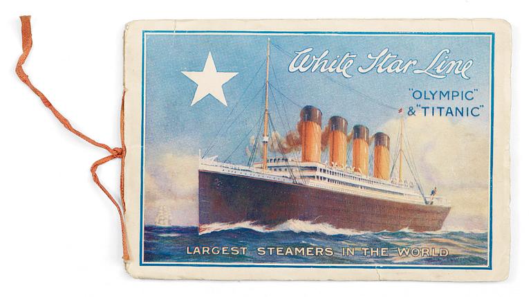 BROSCHYR. WHITE STAR LINE. "OLYMPIC" & "TITANIC". "LARGEST STEAMERS IN THE WORLD".