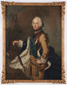 Antoine Pesne Attributed to, ”King Adolf Fredrik as Crown Prince with the Russian Order of St Andrew”(1710-1771).